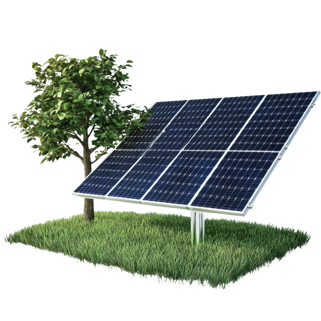 Ground-mounted solar panel system by Hami Technologies – eco-friendly solar company in Kerala promoting sustainable energy solutions.