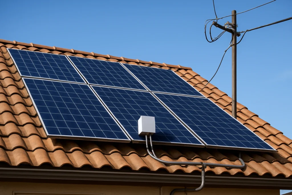 Rooftop solar panel system installed by Hami Technologies – leading solar company in Kerala for residential solar power solutions.