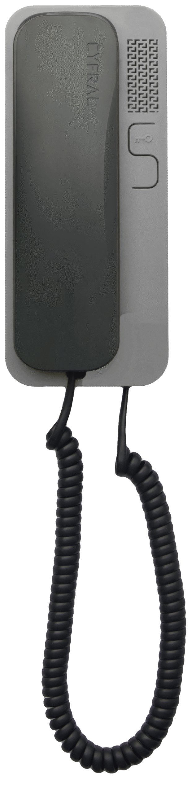 Wired wall-mounted intercom device with handset for communication, promoting intercom solutions in Kerala.